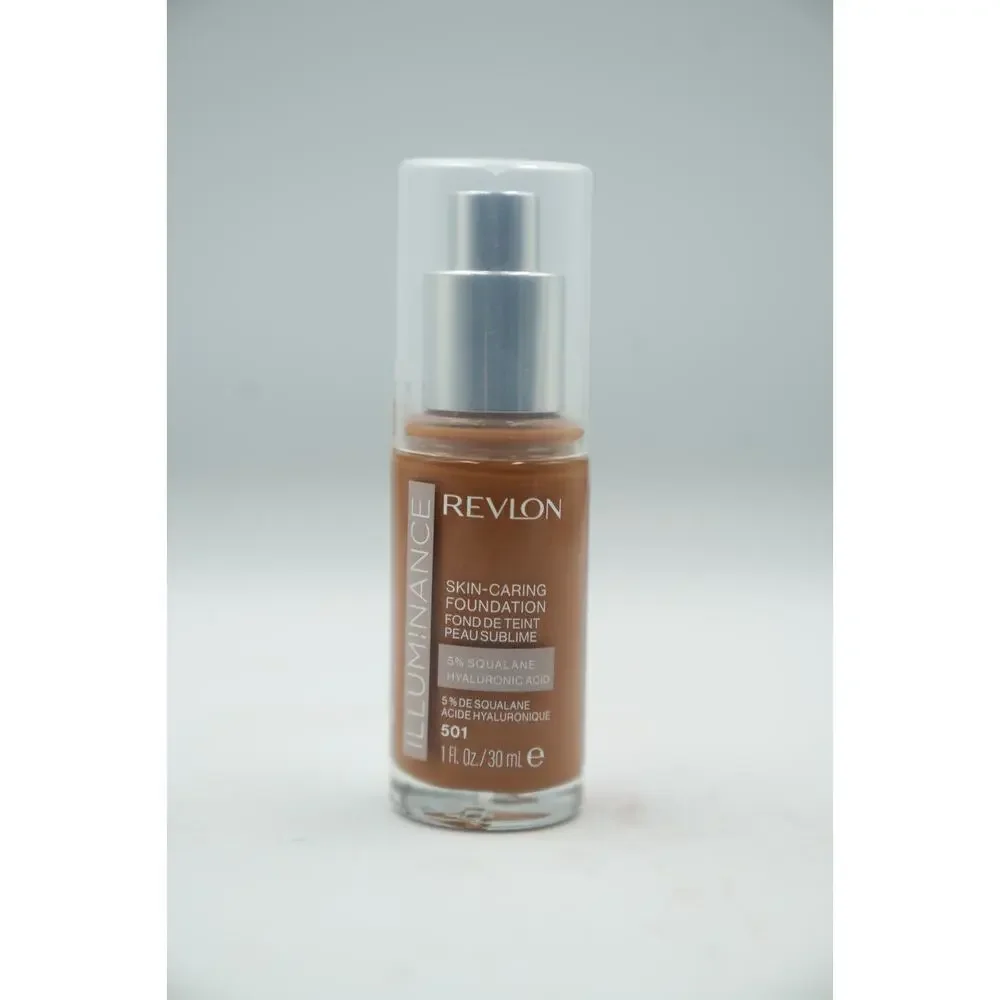Revlon Illuminance Skin-Caring Foundation 605 + 501 1oz Duo Pack 5% Squalane‎